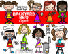 Backyard BBQ ClipArt -Doodle Girls Barbecue Clipart - Picnic Clipart - Backyard Cookout 