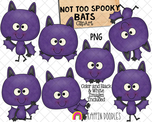 Bat ClipArt - Cute Bat Clipart - Vampire Bats - Flying Bats - Bat Patterns - Commercial Use PNG