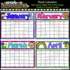 Blank Year Round Calendars - 4 Styles to Choose From