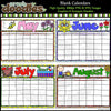 Blank Year Round Calendars - 4 Styles to Choose From