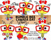 Bumble Bee Canada Day ClipArt - Commercial Use - Sublimation - Hand Drawn PNG