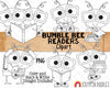 Bumble Bee Readers ClipArt - Commercial Use - Sublimation - Hand Drawn PNG