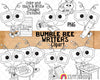 Bumble Bee Writers ClipArt - Commercial Use - Sublimation - Hand Drawn PNG