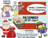Calendar ClipArt - December Bulletin Board - December ClipArt - Holiday ClipArt - Digital Sticker - Christmas ClipArt - Baby Jesus ClipArt