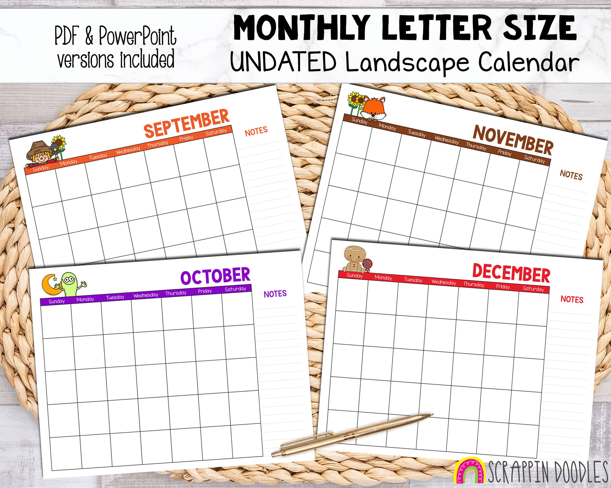 UNDATED Landscape Calendar - Printable and Digital Monthly Calendar - – Scrappin Doodles undated-landscape-calendar-printable-and-digital-monthly-calendar-scrappin-doodles