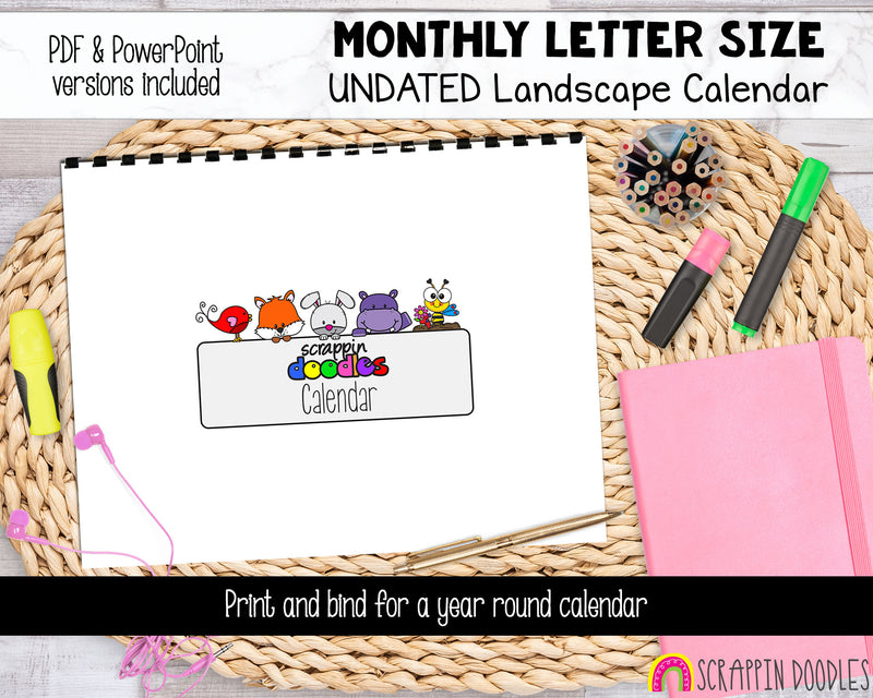 UNDATED Landscape Calendar - Printable and Digital Monthly Calendar - – Scrappin Doodles undated-landscape-calendar-printable-and-digital-monthly-calendar-scrappin-doodles