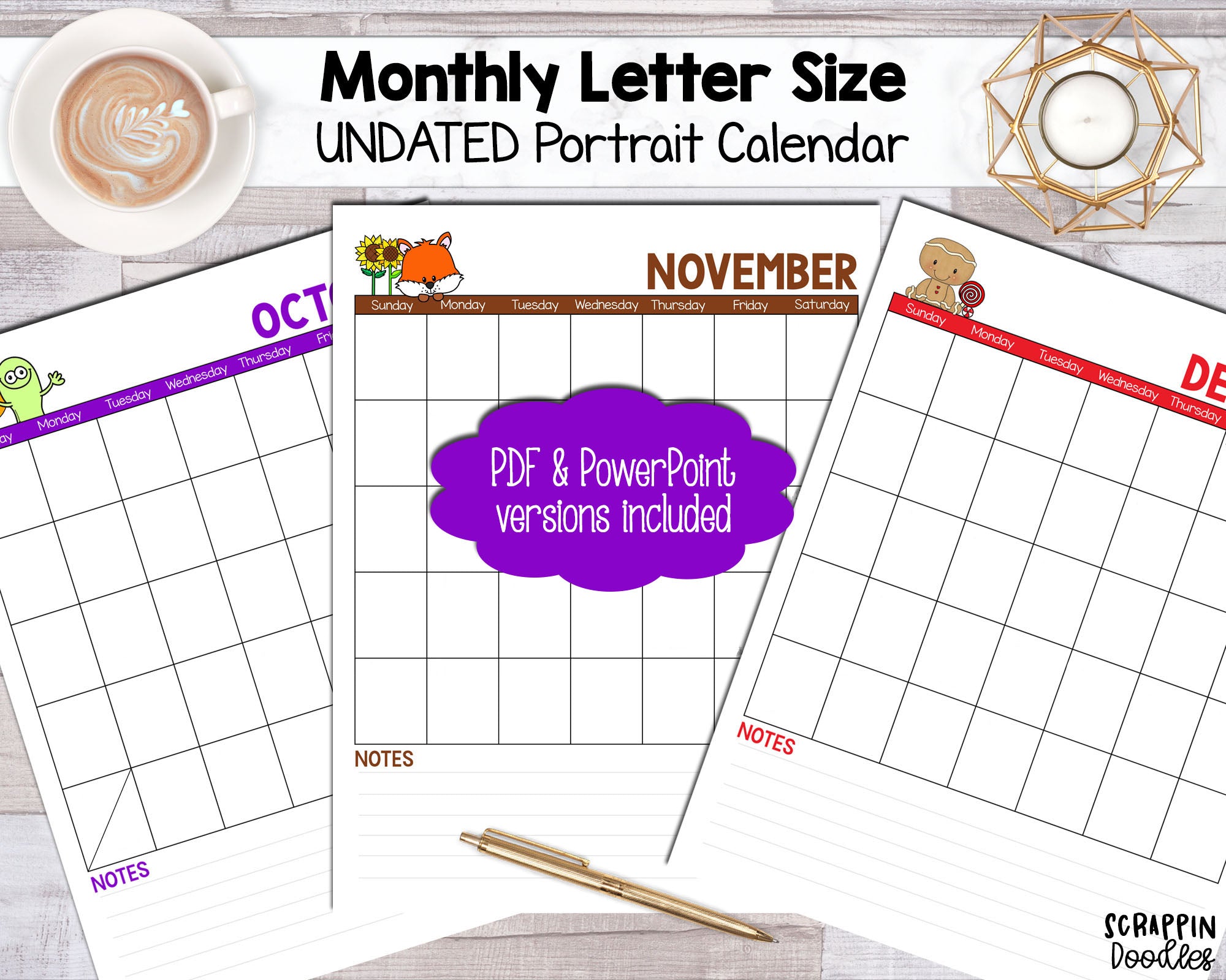 UNDATED Monthly Printable Calendar - Portrait Letter Sized – Scrappin Doodles undated-monthly-printable-calendar-portrait-letter-sized-scrappin-doodles