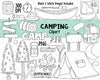 Camping Clipart - Backpacking Clip Art - Hiking - Campfire - Summer Camp - Outdoors Nature - Woodlands - Forest - Trees - Tents