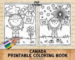 Canada Coloring Book - Canada Day Coloring Pages - Printable PDF Coloring Book