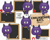 Chalkboard Bats ClipArt - Bat Clipart - Vampire Bats - Commercial Use  PNG - Included 6 ClipArt images - Color only- PNG Format- Commercial Use Allowed