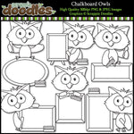 Chalkboard Owls