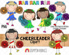 Cheerleader ClipArt - Commercial Use PNG Sublimation Graphics
