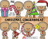 Christmas Clip Art Bundle - Gingerbread, Reindeer and Elves Graphics.