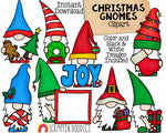 Christmas Gnome ClipArt - Gnome Sublimation PNG - Santa Garden Gnomes - Commercial Use