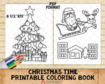 Christmas Time Coloring Book - Kids Coloring Pages - Printable PDF