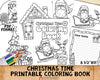 Christmas Time Coloring Book - Kids Coloring Pages - Printable PDF