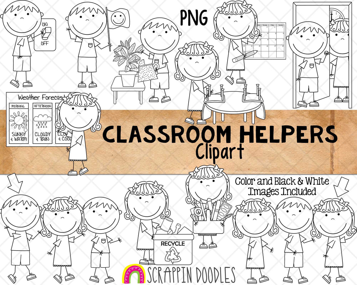 Free Printable Classroom Helper Clipart Classroom Jobs Display