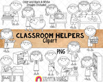 Classroom Helpers ClipArt - Kids Doing Classroom Chores ClipArt - Commercial Use PNG - Sublimation Graphics