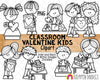 Valentine's Day Clip Art - Making Classroom Valentine's - Valentine Card Crafting - Commercial Use PNG - Sublimation Graphics