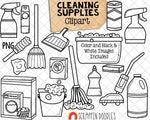 Cleaning Supplies ClipArt - Sanitize Wipes - Mop and Bucket PNG - Vacuum - Spray Cleaner - Hygiene ClipArt - CU Allowed