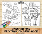 Construction Coloring Book - Kids Coloring Pages - Printable PDF