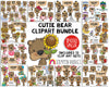 Cutie Bear ClipArt Bundle - Brown Bear Graphics - Commercial Use PNG