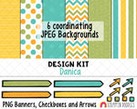 Danica Design Kit - Cover Page Templates - Digital Planner Backgrounds - Planners Frames and Borders - Customizable Binder Covers