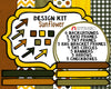 Sunflower Design Kit - Cover Page Templates - Digital Planner Backgrounds - Planners Frames and Borders - Customizable Binder Covers