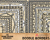 Doodle Borders ClipArt - Hand Drawn Frames - Cover Page Borders - Rectangle Borders - Hand Doodled Frames