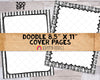 Doodle Cover Pages - Hand Doodled 8 1/2" x 11" Ready to Print Black & White Binder Covers - Printable