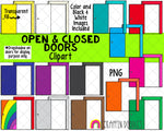 Door ClipArt - Open Doors Clip Art - Closed Doors - Entryway - Create A Room