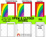 Door ClipArt - Open Doors Clip Art - Closed Doors - Entryway - Create A Room