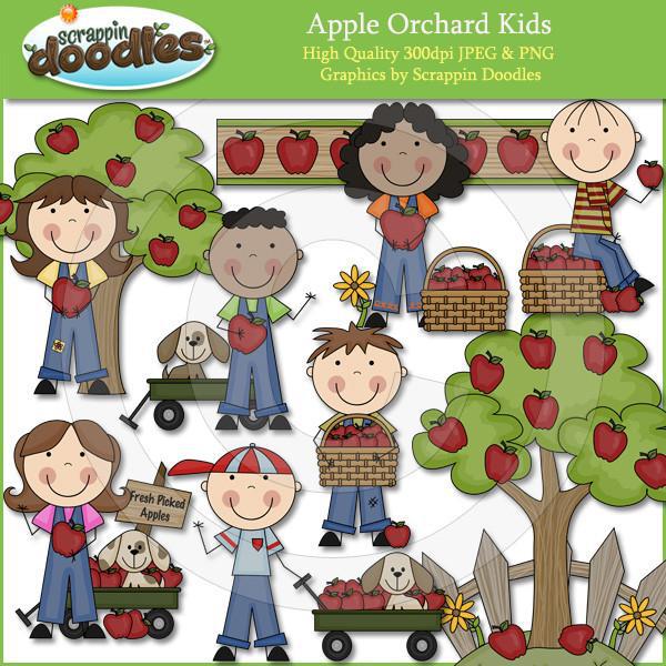 Apple Orchard Kids - Apple Tree Clip Art Download