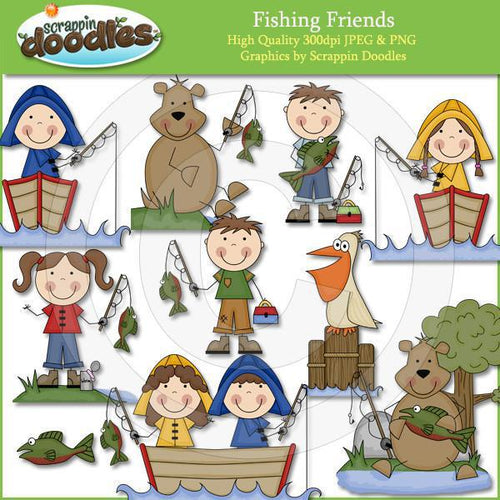 Fishing Friends Clip Art Download
