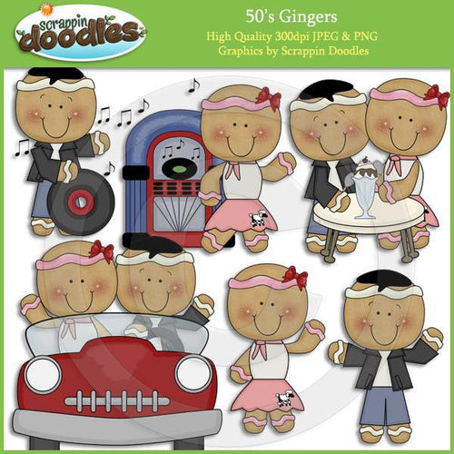 Fifties Gingers Clip Art Download