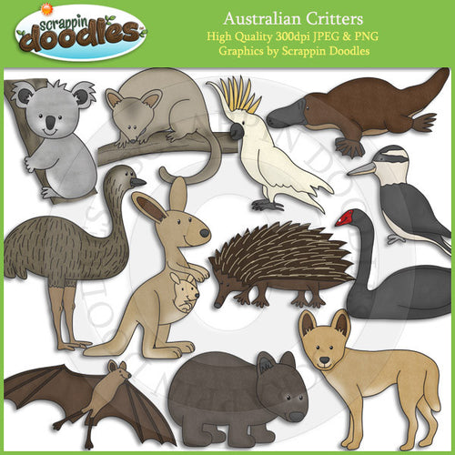 Australian Critters - Australia Animal Clip Art Download