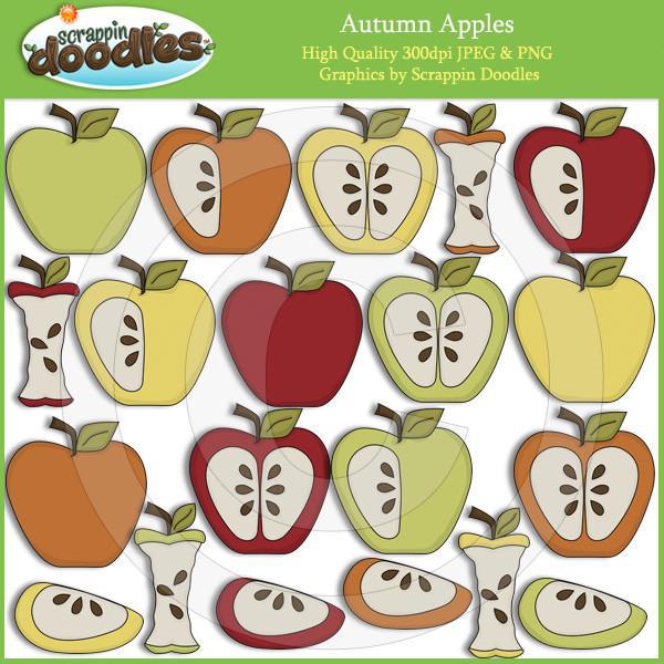 Autumn Apples - Fall Seasonal Clip Art