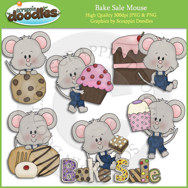 Bake Sale Mouse - Bakery Clip Art