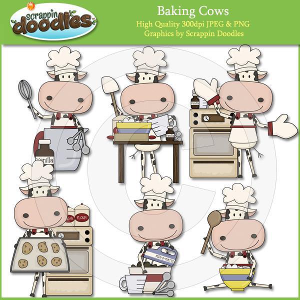 Baking Cows - Animal Clip ArtDownload