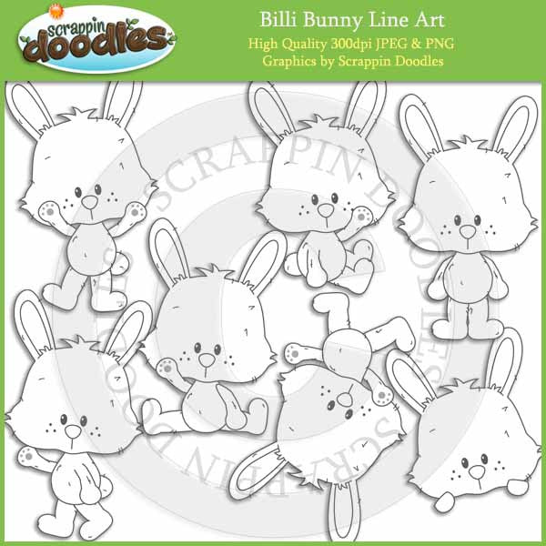 Billi Bunny - Cute Rabbit Clip Art