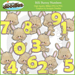 Billi Bunny Numbers - Cute Rabbit Clip Art