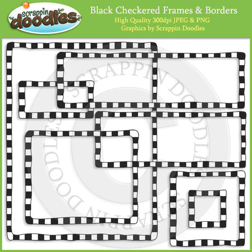 Black Checkered Borders & Frames