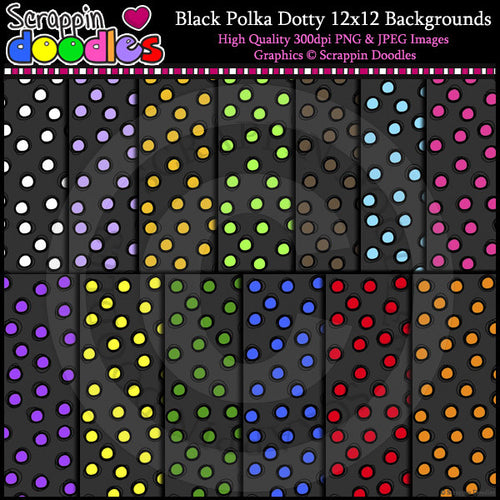 Black Polka Dotty Backgrounds