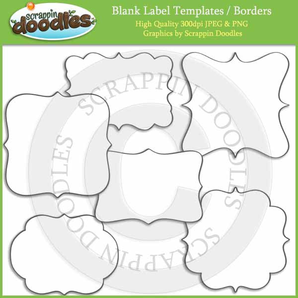 Blank Labels / Borders Line Art