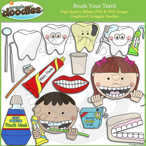 Brush Your Teeth - Hygiene Clip Art
