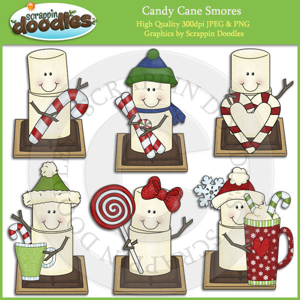 Candy Cane Smores Clip Art Download