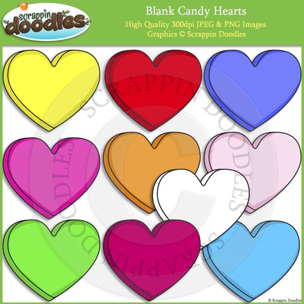 Blank Candy Heart Clip Art