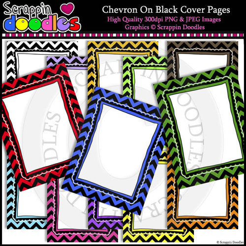 Chevron on Black 8-1/2"x11" Ready Pages / Cover Pages