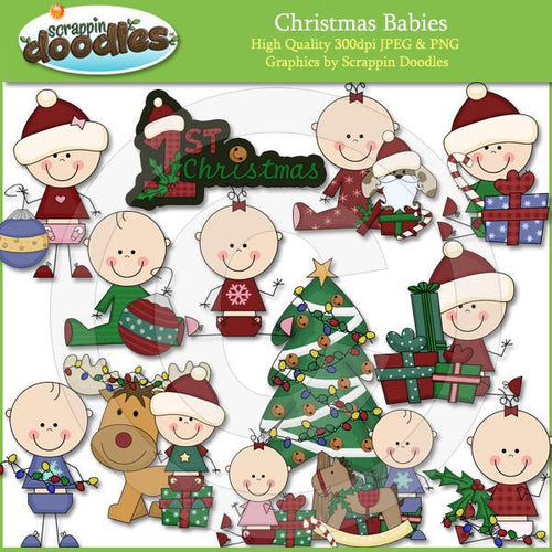 Christmas Babies Clip Art Download