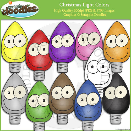 Christmas Light Colors Clip Art